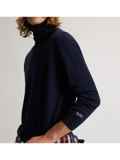 LAMBSWOOL TURTLENECK WOOLRICH | CFWOKN2001MRUF04693989 MELTON BLUE